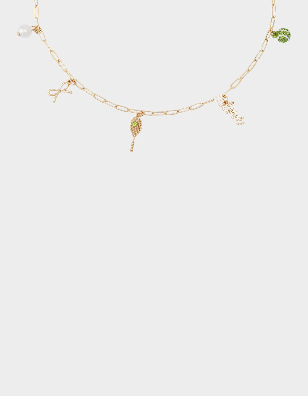 TENNIS RACQUET FRONTAL NECKLACE GREEN - Image 3
