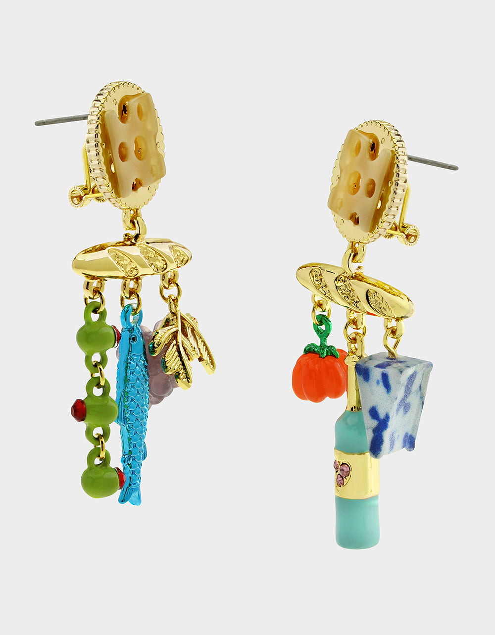 MISMATCH CHARCUTERIE DROP EARRINGS MULTI - Image 3