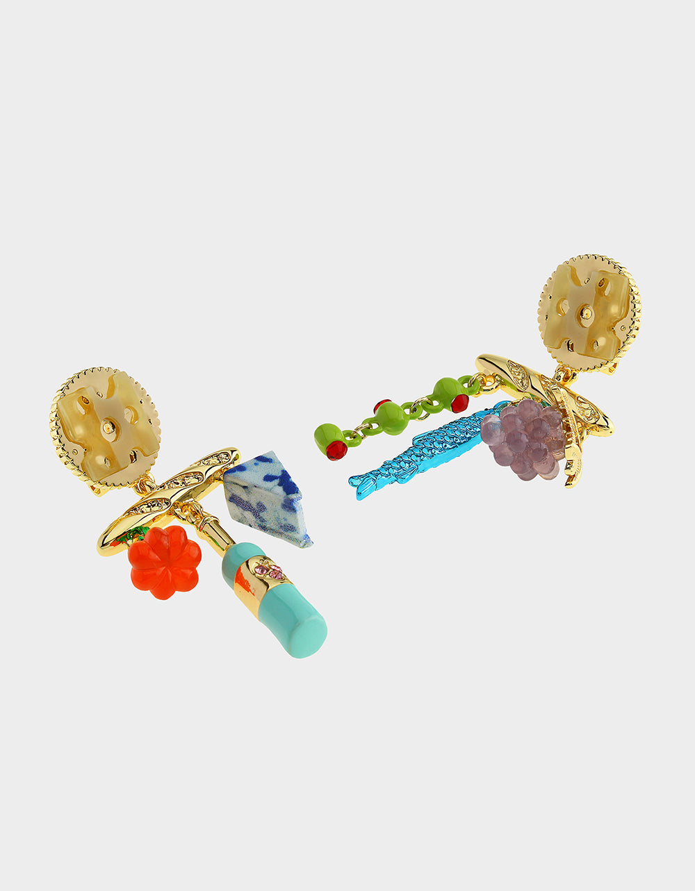MISMATCH CHARCUTERIE DROP EARRINGS MULTI - Image 4