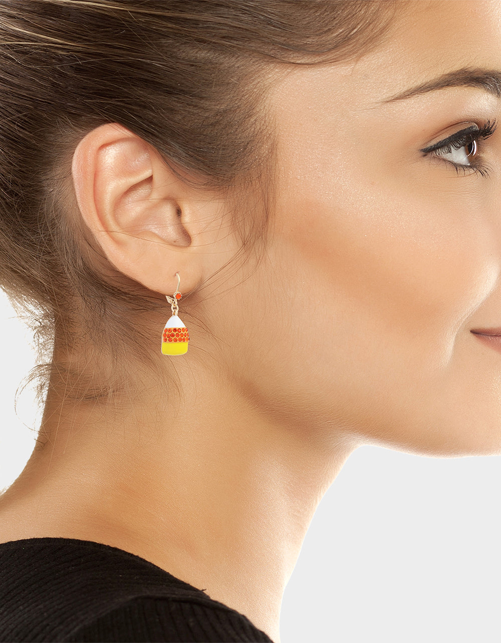 CANDY CORN LEVERBACK EARRING ORANGE - Image 4