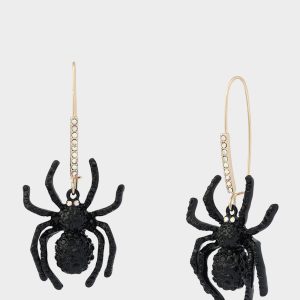 SPIDER SHEPHERD HOOK EARRING BLACK