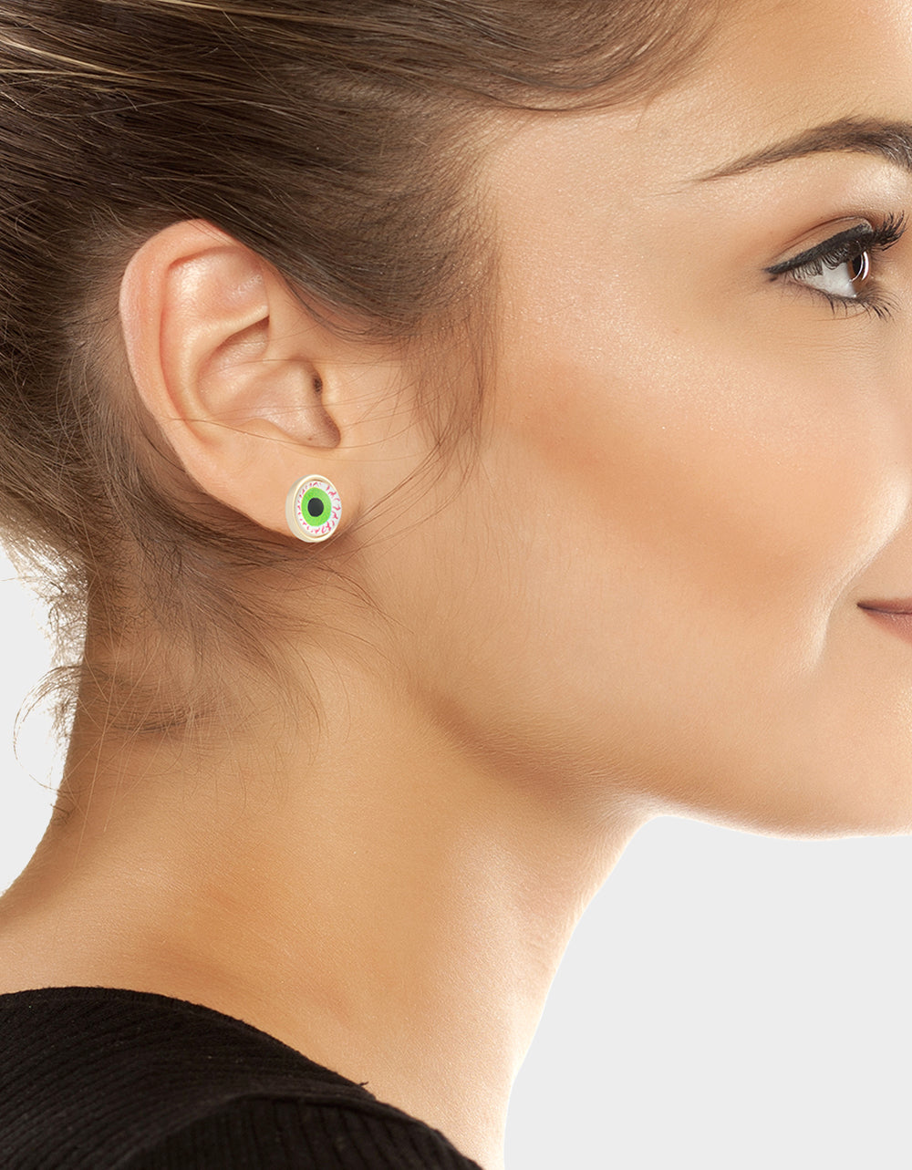 EYEBALL STUD EARRING MULTI - Image 4