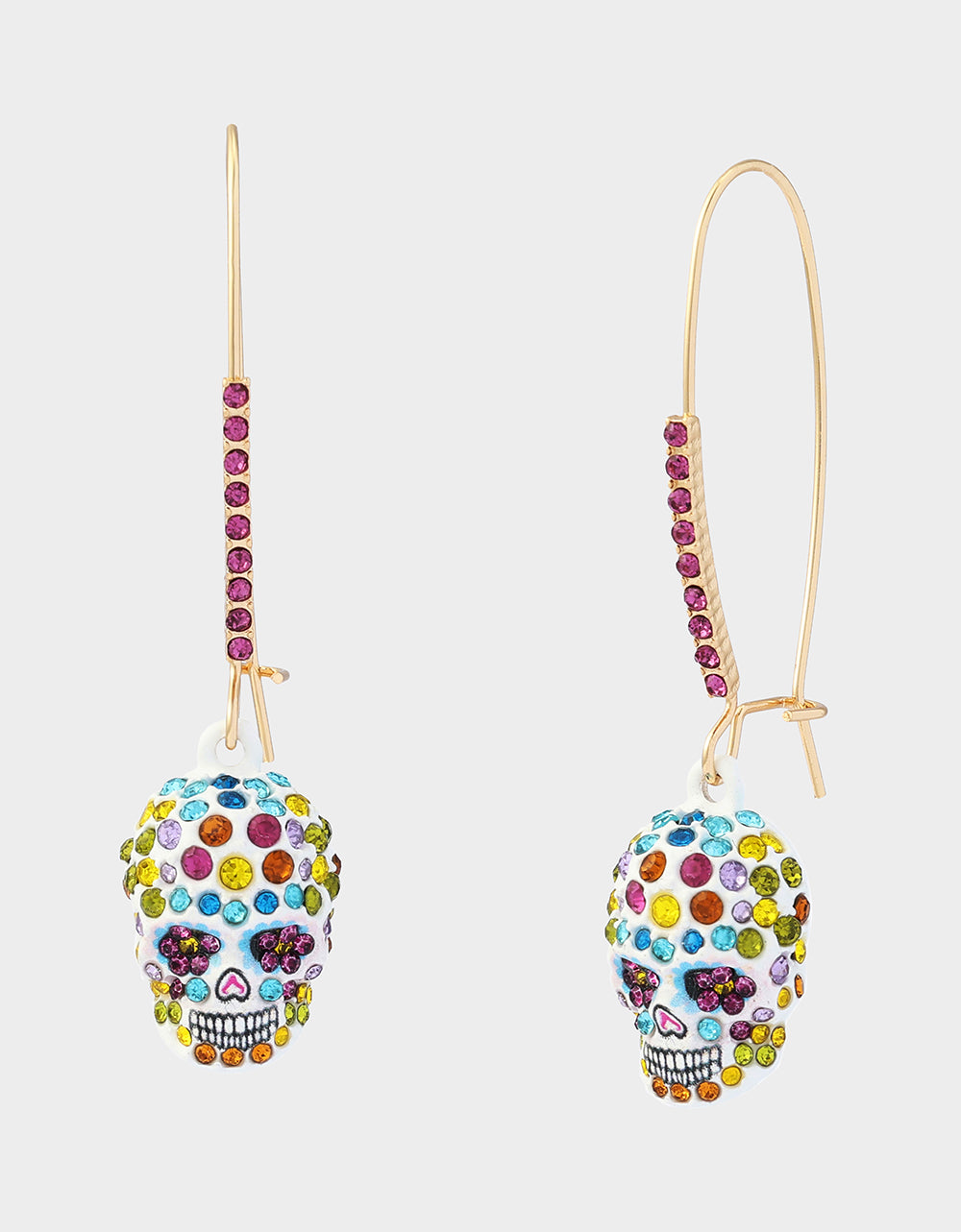 SUGAR SKULL DROP EARRING MULTI