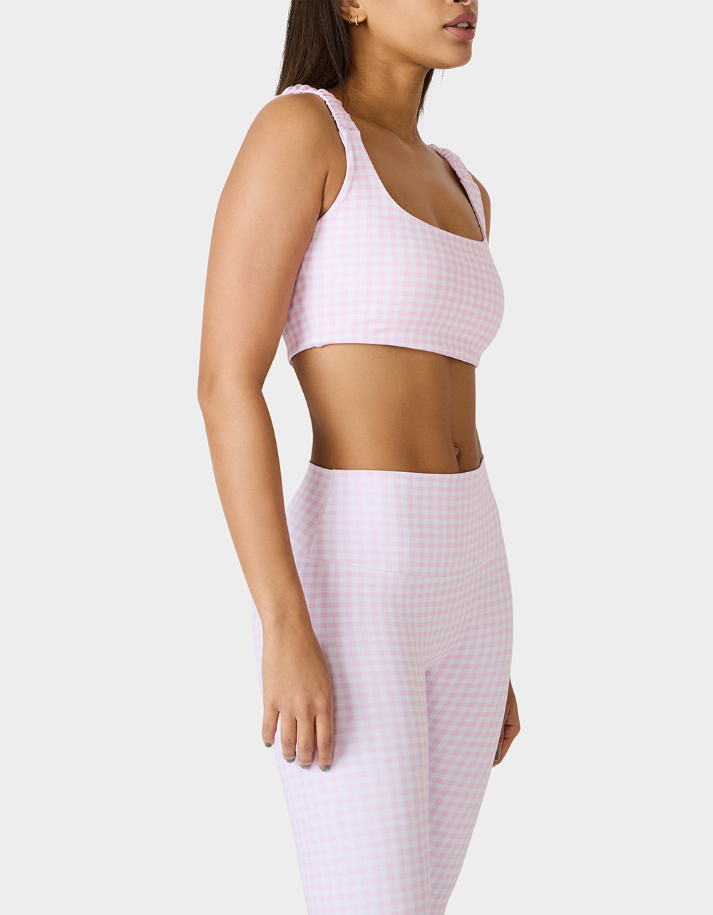 GINGHAM PRINT BRA TOP PINK MULTI - Image 5