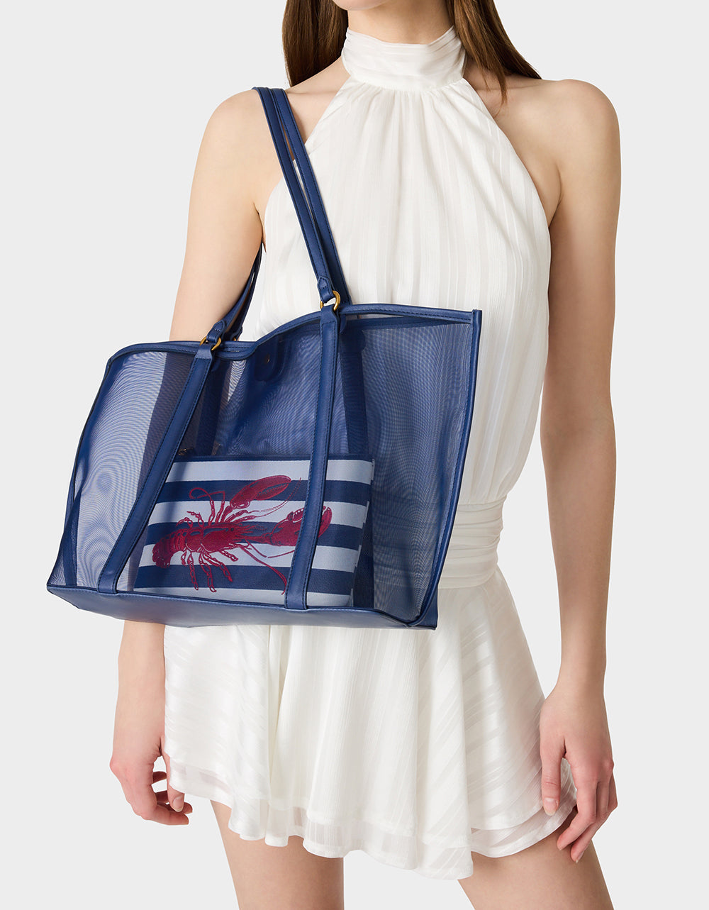 HOTTER THAN BUTTER MESH TOTE W NAVY - Image 2