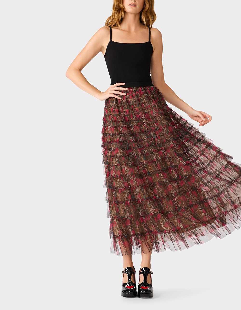 LOVELY LAYERS SKIRT LEOPARD ROSE - Image 7