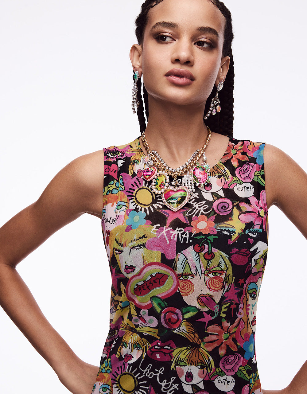 ART CAMPAIGN CHARM NECKLACE MULTI - Image 8