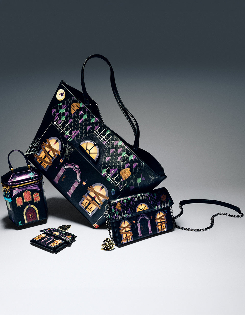 BOO & BREAKFAST WALLET ON CHAIN BLACK/MULTI - Image 8